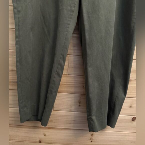 Banana Republic Size XL Olive Green High Rise Cropped All Day Slim Taper Pants - Picture 4 of 12
